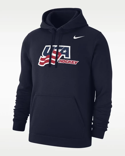 Мужская толстовка Nike Fanwear Club Fleece хоккейная, темно-синяя