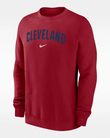 Мужской пуловер nike cleveland guardians 2-hit, красный