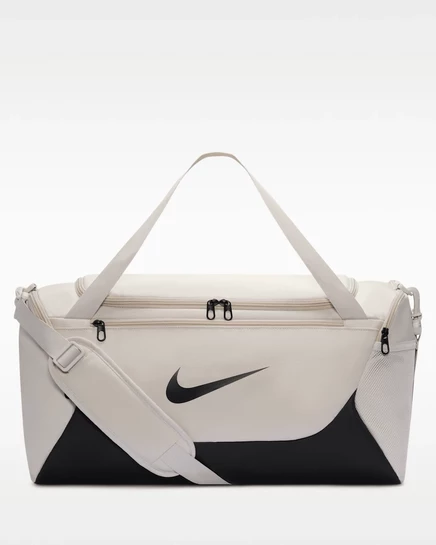 Унисекс сумка Nike Brasilia 40 л, светло-бежевая/черная