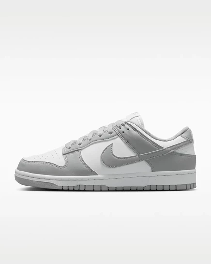 Женские кеды Nike Dunk Low, белые/светло-серые