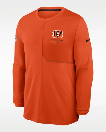 Мужской лонгслив Nike Bengals Coach, оранжево-черный