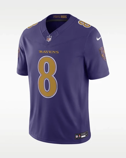 Мужская игровая майка Nike Ravens Lamar Jackson, фиолетовая