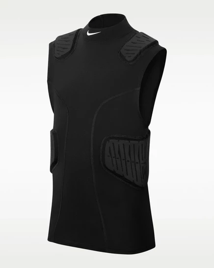 Детский защитный топ Nike HyperStrong 2.0, черно-белый