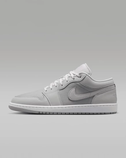 Мужские кроссовки Jordan 1 Low SE, бело-серые
