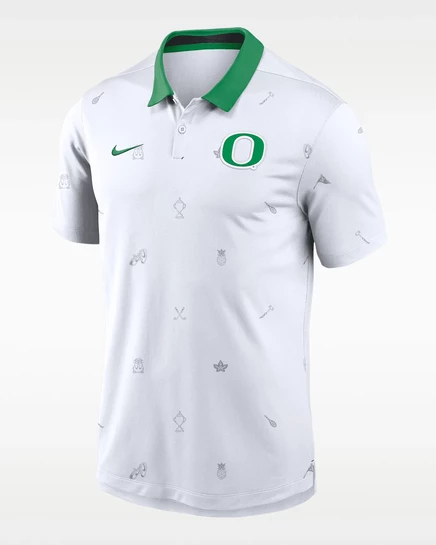 Мужское поло Nike Oregon Vapor Pattern Dri-FIT, белое