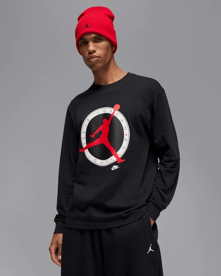 Мужская футболка Jordan Flight Club, черно-красная