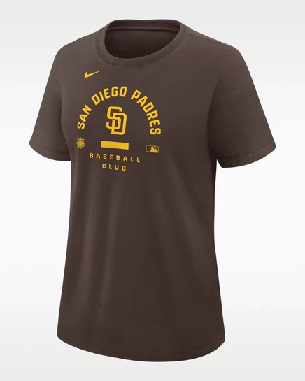 Женская футболка Nike San Diego Padres, коричневая
