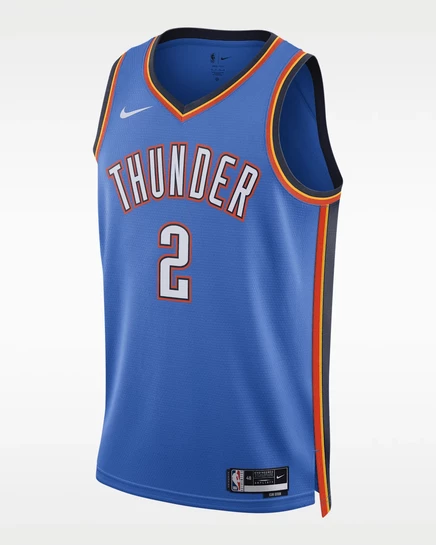 Мужская майка Nike Oklahoma City Thunder Icon Edition Dri-FIT, синяя