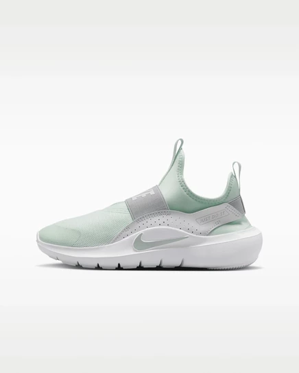 Детские кроссовки Nike Flex Runner 4, бледно‑зеленые/белые/серебристые