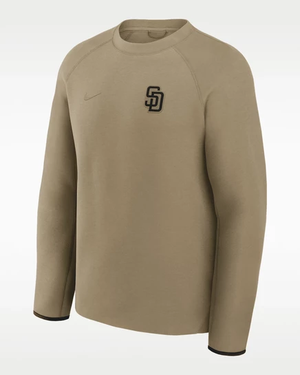 Мужской свитшот Nike San Diego Padres Tech Fleece, оливковый
