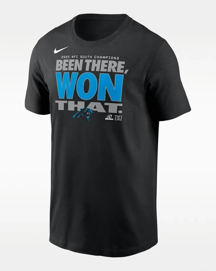 Мужская футболка Nike Carolina Panthers 2025, черная