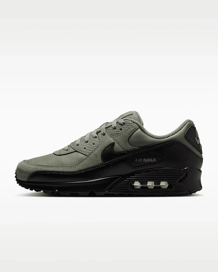 Мужские кроссовки Nike Air Max 90 Premium, серо-черные