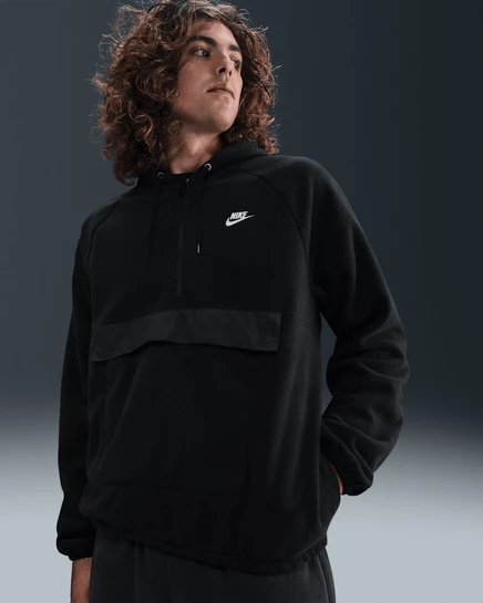 Мужская толстовка Nike Sportswear Club утепленная, черно-белая