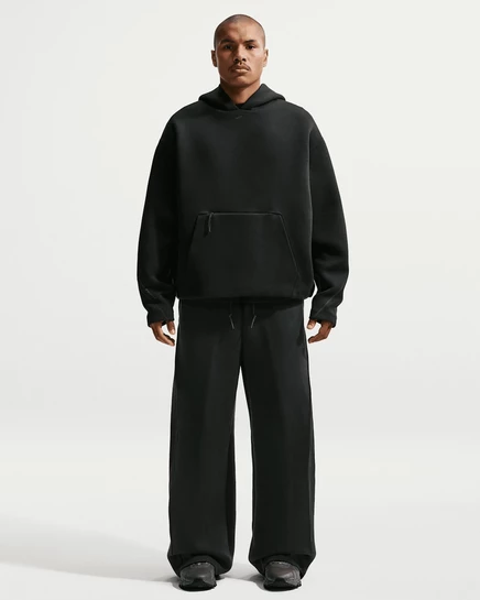 Мужские брюки Nike Tech Fleece открытый низ, черные