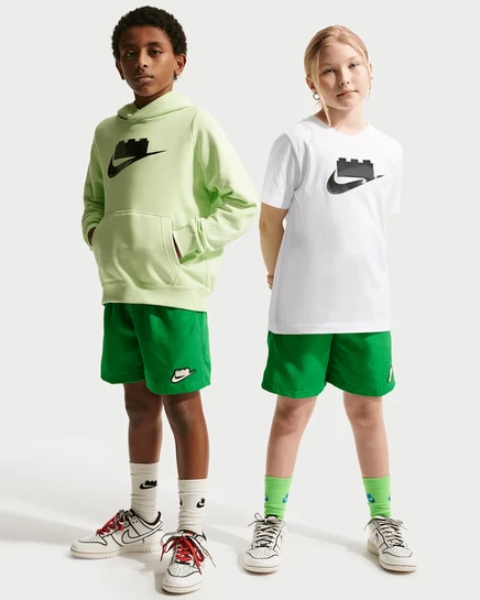 Детские шорты Nike x LEGO, зеленые