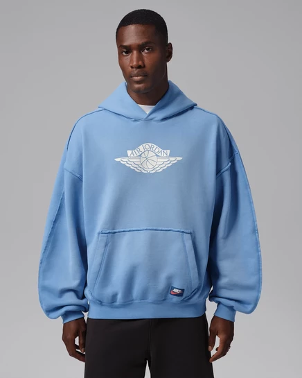 Мужское худи Jordan Flight Wings, синее/белое