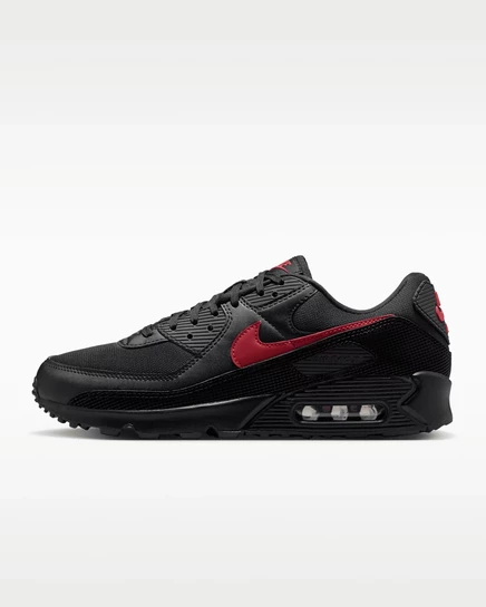 Мужские кроссовки Nike Air Max 90 Premium, черный/ярко-красный