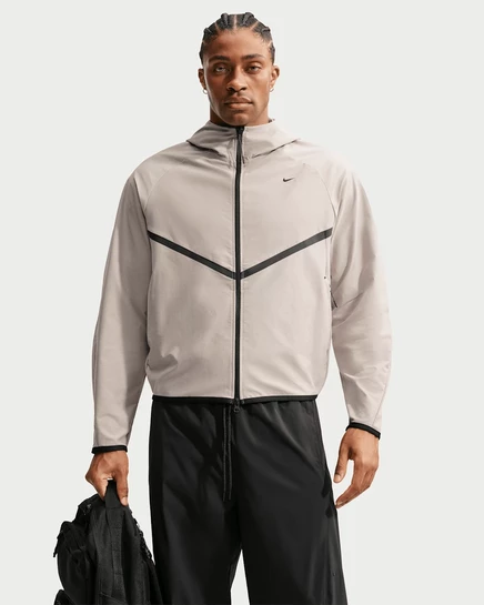 Мужская куртка Nike Shori Knit Windrunner, серо-черная