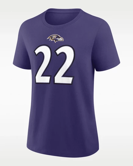 Женская футболка Nike Derrick Henry Baltimore Ravens, фиолетовая