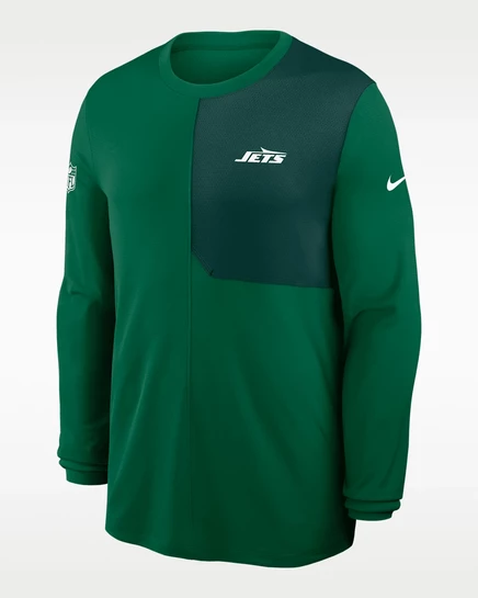 Мужской лонгслив Nike Sideline Coach New York Jets Dri-FIT, зеленый