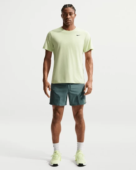 Мужские шорты Nike Pro Dri-FIT ADV 6″, серо-зеленые