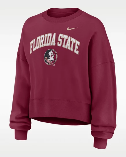 Женская толстовка-пуловер Nike Florida State Phoenix Arch, бордовая