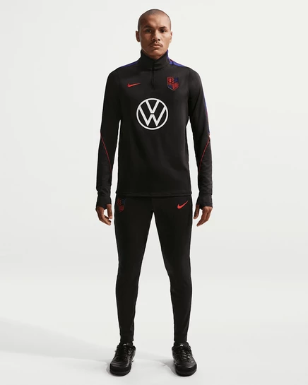 Мужские футбольные штаны Nike USMNT, черные/синие/красные