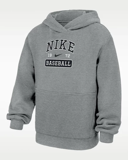Худи для мальчиков Nike Club Fleece, темно-серый меланж