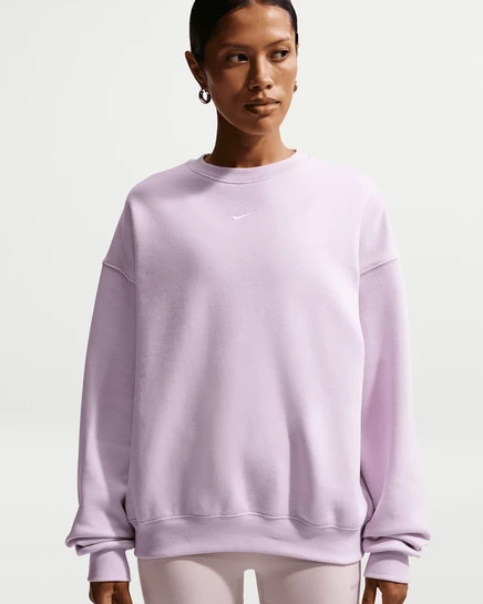 Женский свитшот Nike Studio Fleece, сиреневый/кремовый