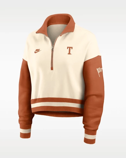 Женский свитшот Nike Texas Legacy 1/4-Zip, оранжевый