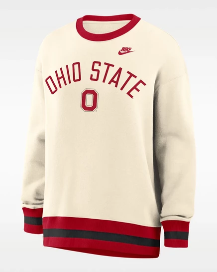 Женский свитшот Nike Ohio State Legacy, бежево-красный