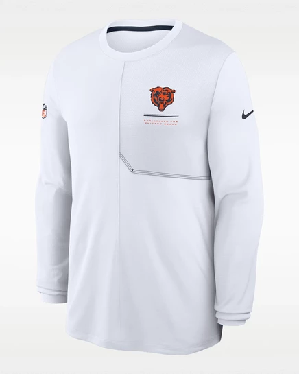 Мужской лонгслив Nike Chicago Bears Dri-FIT NFL, белый