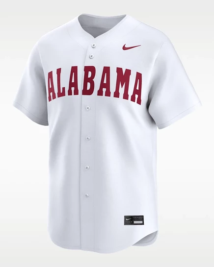 Мужская бейсбольная майка Nike Alabama Wordmark, алая/белая