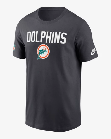 Мужская футболка Nike Miami Dolphins Alt Onside, антрацитовая