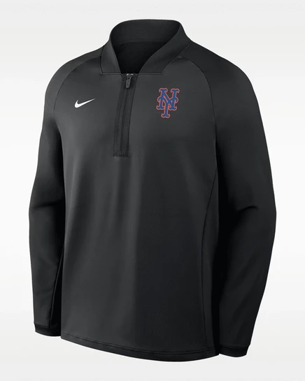Мужская кофта Nike Dri-FIT MLB с полу-молнией, черная