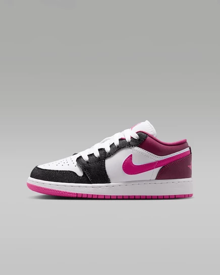 Детские кроссовки Jordan 1 Low Alt SE, черно-розовые