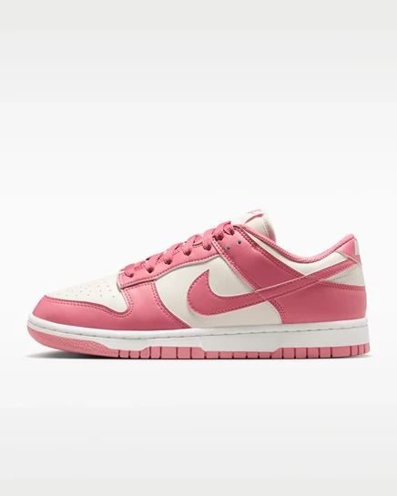 Женские кеды Nike Dunk Low, слоново-костный/белый/пионовый