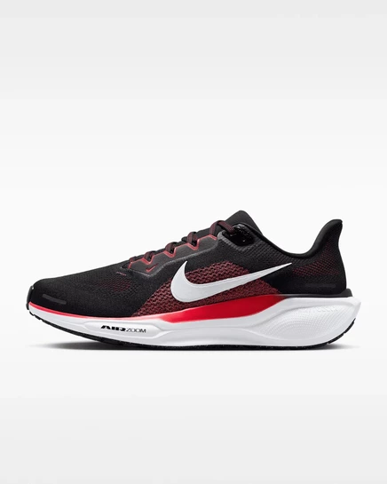 Мужские беговые кроссовки Nike Pegasus 41 черные, огненно-красные и белые