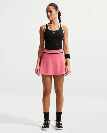 Женская юбка NikeCourt Advantage, коралловая/черная