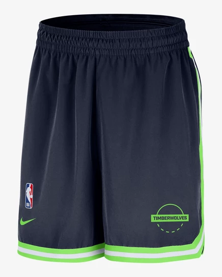 Мужские шорты Nike Minnesota Timberwolves DNA 6″, тёмно-синие/зелёные/белые
