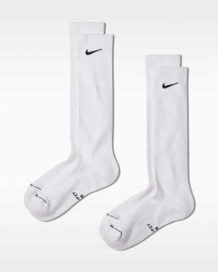 Носки Nike Everyday Elevated до колена, 2 пары, бело-черные