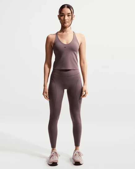 Женские леггинсы Nike Universa бесшовные спереди, бордовые