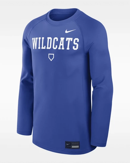 Мужской лонгслив Nike Kentucky Dugout Game Time Dri-FIT, королевский синий