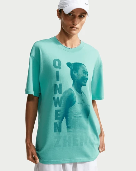 Женская футболка NikeCourt «Чжэн Циньвэнь», мятная