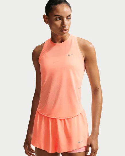 Женская беговая майка Nike Swift Breathe, оранжевая/белая