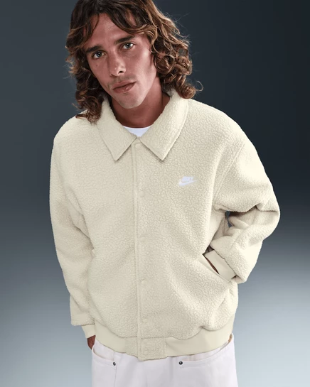 Мужская тренерская куртка Nike Sportswear, светло-хаки/белая