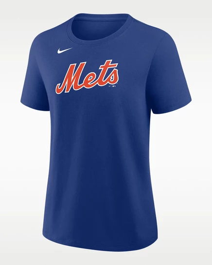 Женская футболка Nike New York Mets Wordmark, ярко-синяя