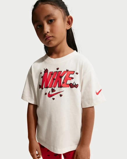 Детская boxy-футболка Nike Cherry, коричневая