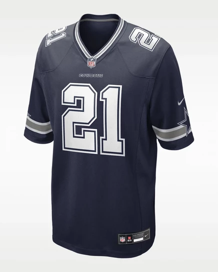 Мужская игровая футболка Nike Deion Sanders Dallas Cowboys, темно‑синяя