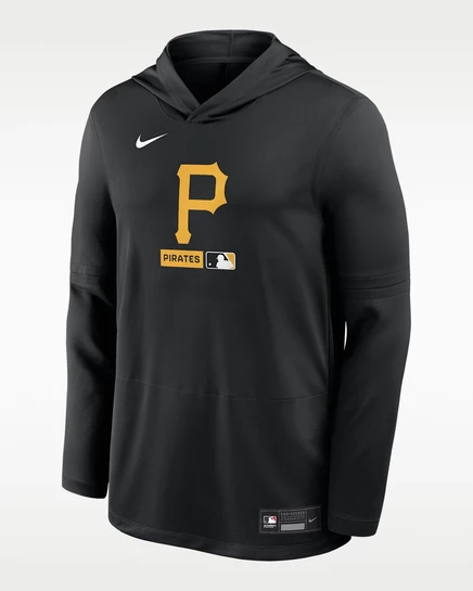 Мужское худи Nike Pittsburgh Pirates Dri-FIT, черное